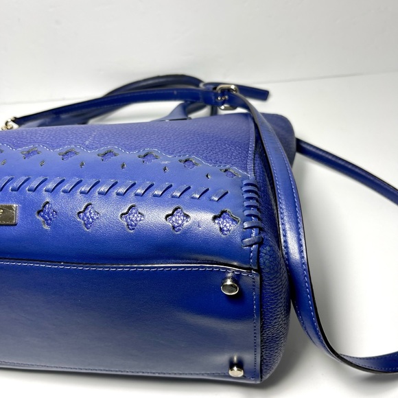 KATE SPADE Cobalt Blue Pebbled Leather Handbag - Picture 13 of 16